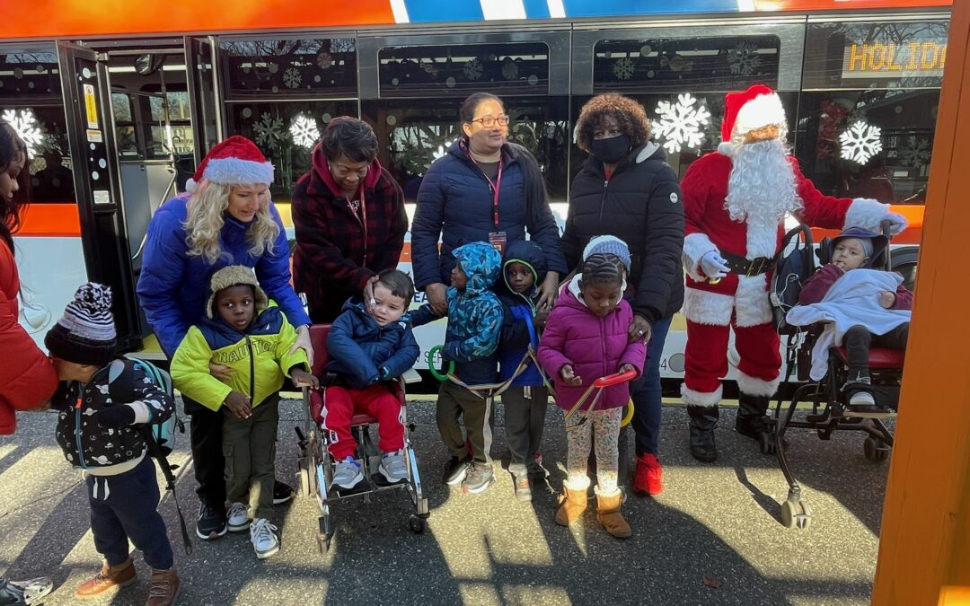 The NICE Holiday Bus Makes a Fun Stop at the Children’s Learning Center